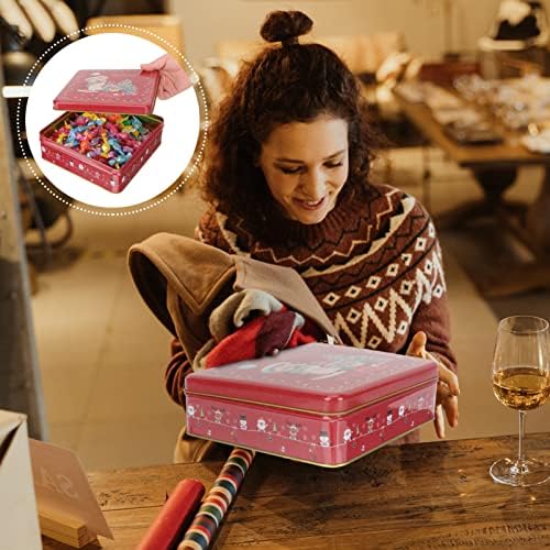 Кутия за коледни сладки Tofficu Калъпи за Коледни сладки с Капаци Квадратна Лидице Кутия За Бонбони Коледна Лидице Подарък Кутия