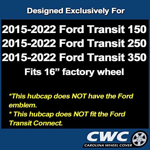 Точно копие на капачката на главината на премиум-клас, Замяна за Ford Transit 2015-2022, 16-инчов капачката
