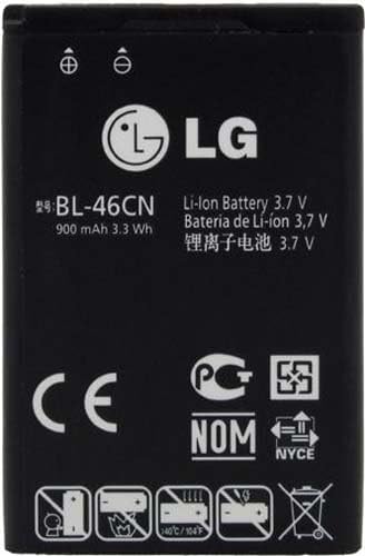 Литиево-йонна батерия LG EAC61778401 за LG BL-46CN/А340 - Оригинално OEM - Не на Дребно опаковка - Черна