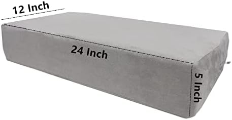 NGT нова употреба степенна Легло Кубовидная Възглавници От Пяна Охлаждащи Възглавници за Страничните Спи най-Добрата Плоска възглавница за Тялото 24x12 инча (Сив, 12 x24x