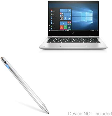 Стилус BoxWave, който е съвместим с HP ProBook x360 435 G7 (Стилус от BoxWave) - AccuPoint Active Stylus, електронен стилус с сверхтонким фитил за HP ProBook x360 435 G7 - Сребрист металик