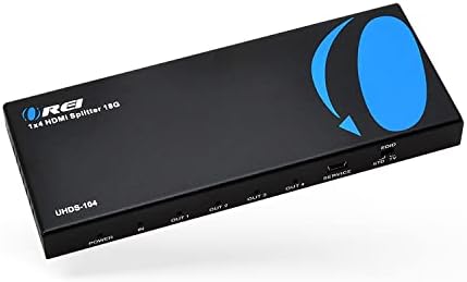 Сплитер HDMI OREI 1 към 4 изхода, сплитер HDMI 4K @ 60Hz 2.0, 2 порта с поддръжка на Full Ultra HDCP 2.2, 18 gbps и 3D горивото