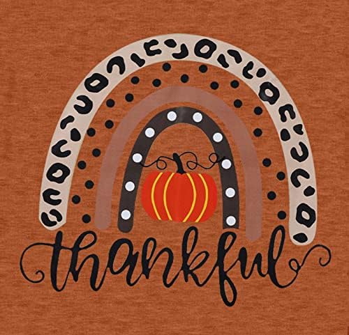 KIMSOONG Риза за Деня На Благодарността Hoody Дамски Дъгова Графична Риза Забавно Hoody с Тиква Есенен Пуловер