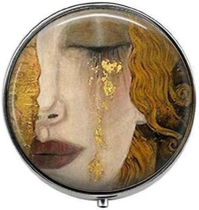 Плачеща жена Бижута на Diana Klimt Плачът Woman - Кутия За Хапчета с Артистична Снимка - Очарователната малка кутийка За Хапчета - Стъклена кутия за Бонбони
