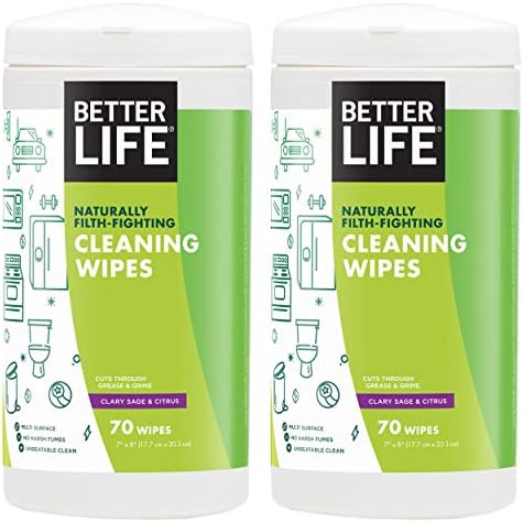 Универсални Почистващи кърпички Better Life Natural, Градински чай и Цитрусови плодове, 70 г (опаковка от 2 броя)