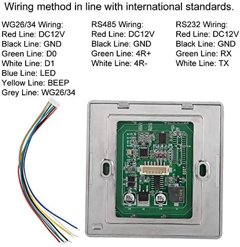 Ултра тънък Водоустойчив RFID-Четец на карти с клавиатура за контрол на достъпа Wiegand26/34 за Системи за контрол на достъпа
