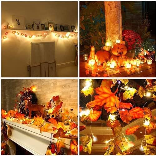 Есенни Декорации за дома с Есента Венец от Кленов Листа, Есенен Декор На Открито, На Закрито, Декорации за Деня на Благодарността,