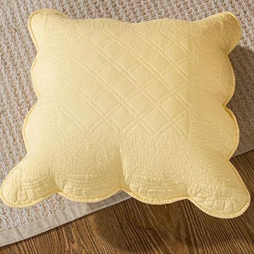 Плюшени Ватирани Обикновена Жълти Якета под формата на Лютика Matelasse Стандартната Декоративна Възглавница Queen Pillow
