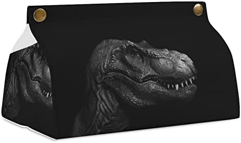 Динозавър тиранозавър рекс Rex в Тъмна Подвързия, Кутии за Салфетки От Изкуствена Кожа Притежателя Кутии За Салфетки