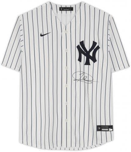 Бяла копие Тениски Nike с автограф на Джассона Домингеса Ню Йорк Янкис в рамка - Тениски MLB с автограф