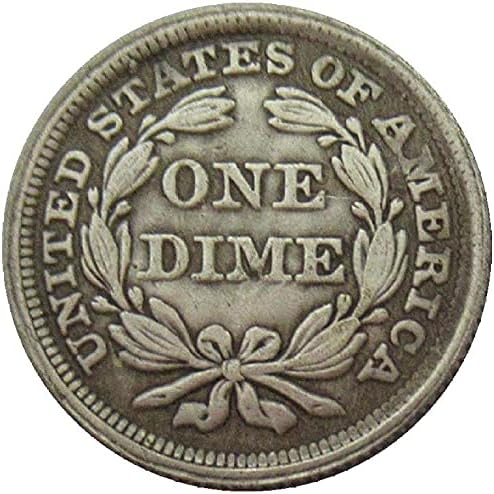 US Naqi 10 Цента 1849 със сребърно покритие Копие на Възпоменателни монети
