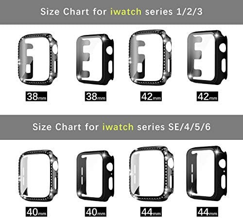 2 Комплекта е Съвместим корпуса Apple Watch, Голям твърд калъф за вашия КОМПЮТЪР с предпазно фолио от закалено