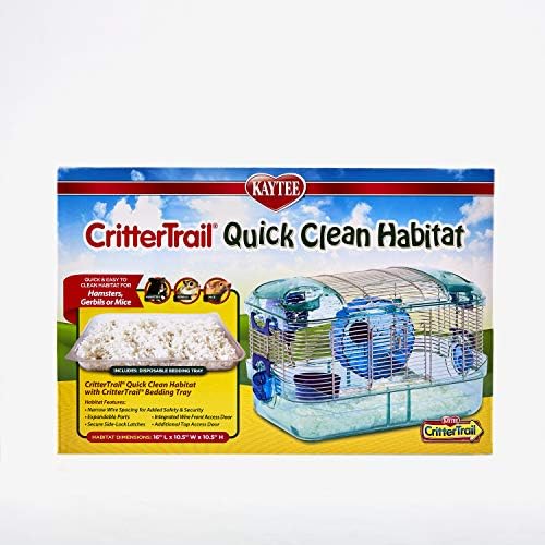Kaytee CritterTrail Quick Clean Habitat с Комплект Чисти и Уютни бели постелки обем 24,6 л