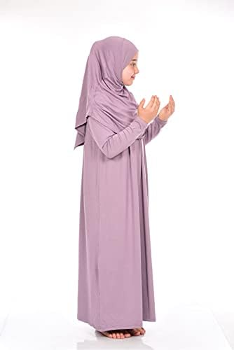 мюсюлманската рокля ihvan онлайн за момичета, Цельнокроеное Ислямското Рокля за Молитва с дълъг ръкав и Хиджабом