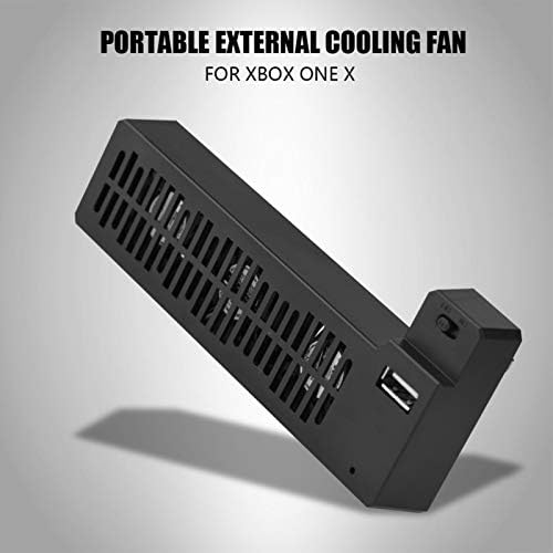 Вентилатор за охлаждане на външната игрова конзола PUSOKEI USB, 3 Вентилатора за Охлаждане, Мини-Радиатор за Xbox One X - Plug и play (Черен)