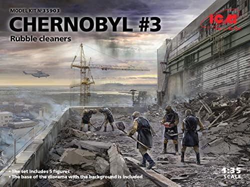 ICM 35903 Чернобил3. Почистващи средства за чакъл (5 рисунки) - Мащаб 1:35