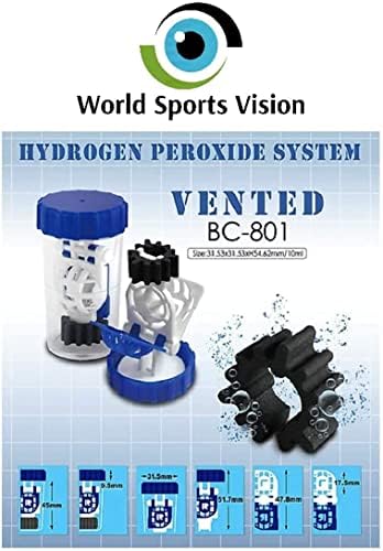 Калъф за контактни лещи SPORTS WORLD VISION с водороден прекис (3 броя), Удобни за носене Универсален Защитен калъф с вентилация,