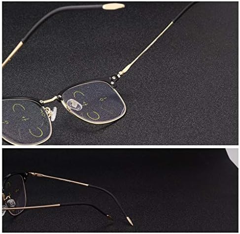 Фотохромичните Очила за четене Smart Zoom с метални рамки и мультифокальными диоптрийными лещи от полимерна смола,