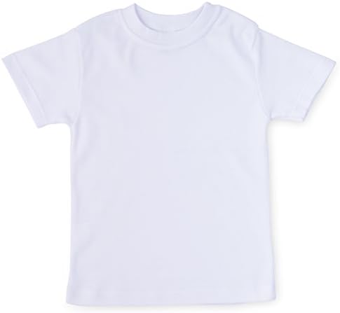 Тениска с Кръгло Деколте и Къси ръкави Профила Жираф Младежта, Бяла