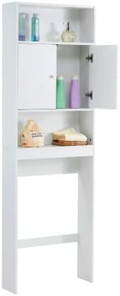 Шкафче за съхранение на над Тоалетна, Организатор За Гардероба за съхранение в Тоалетната чиния, свободно стояща Полк