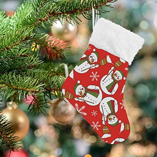 Коледни Чорапи ALAZA с Шарките на Снежен човек, Класически Персонализирани Малки Чулочные Украса за Семейни