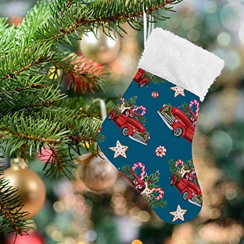 Коледни Чорапи ALAZA, Коледен Автомобил със Сладкиши, Класически Персонализирани Малки Декорации за Отглеждане за Семейни празници, Определени декор за парти 4,7,87