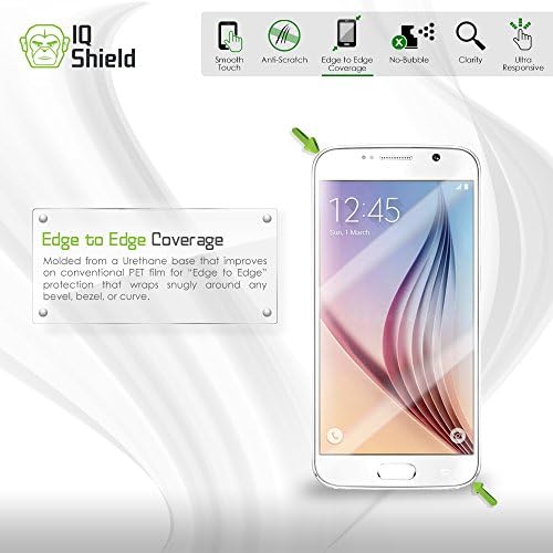 Защитно фолио IQ Shield LiQuidSkin на целия корпус за Samsung Galaxy S6 Edge - Прозрачна (на Дребно опаковка,