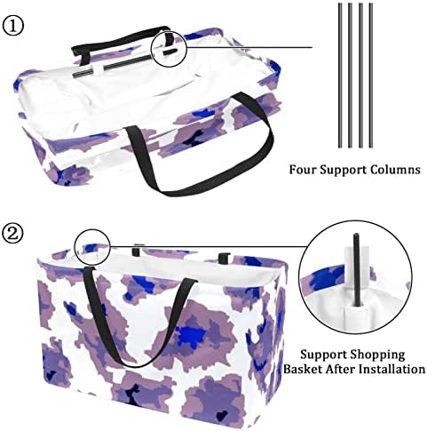 RATGDN за Многократна употреба за Хранителни стоки Чанти Пъстра Вратовръзка-Боя Сгъваеми да Пере Големи Кутии За Съхранение
