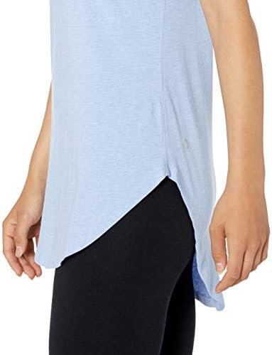 Дамска риза-туника за йога от мек памук стандартна засаждане на Essentials продълговата форма (на разположение