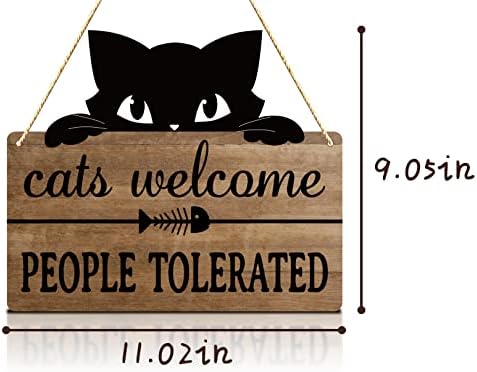Котките са добре Дошли за Хората, Толерантен Интериор за Котки, Забавна Подвесная Табела от PVC за Дома магазин