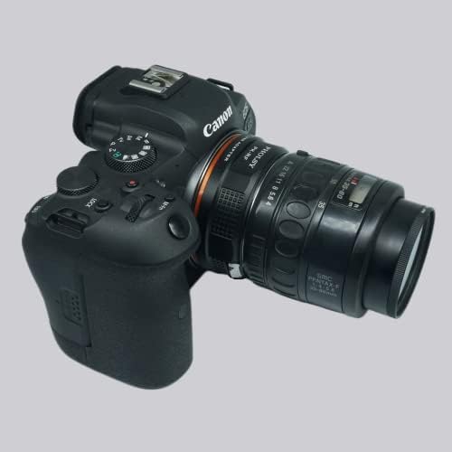 Адаптер за закрепване на обектива PHOLSY, съвместим с обектив Pentax K PK към корпуса на фотоапарата Canon EOS с RF-стена
