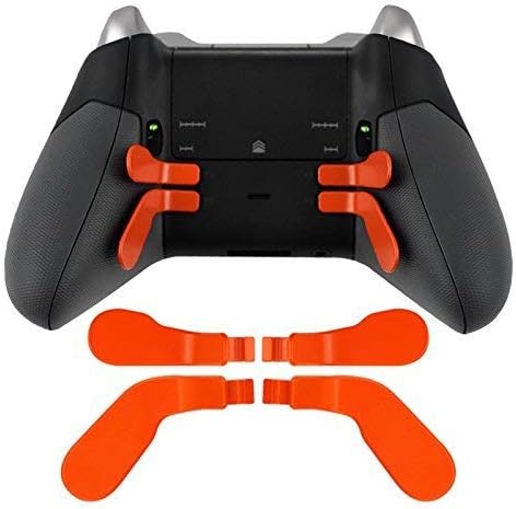 4ШТ Оранжеви Метални Остриета Бутон на Косата, за да Предизвика Брави Резервни Части за Xbox One Elite Бутона Броня Контролер