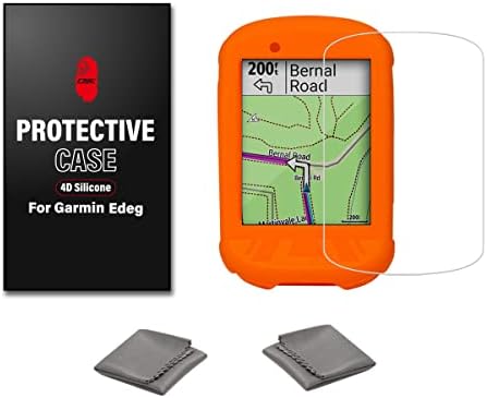 Силиконов Защитен калъф Chooee 4D за Garmin Edge 830 със Защитно фолио Оранжево