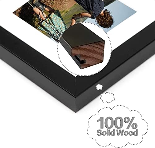 Golden State Art, Квадратна дървена рамка 6x6 - Бял мат За Instagram-смартфон с размер 4х4 инча, Семеен Фотоколлаж - Виси на