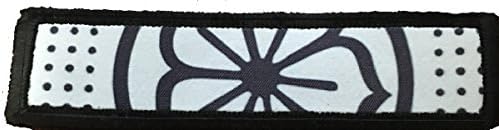 Нашивка тактически боен дух на карате Тенугуи размер 1х4 инча. Кука и контур 1x4 дървен материал Произведено
