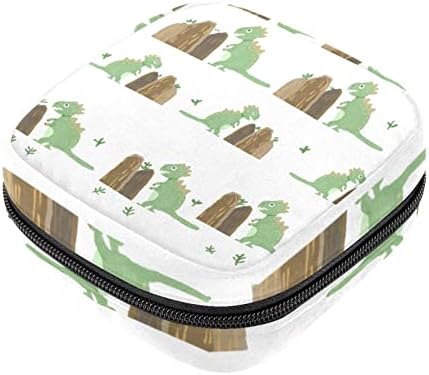 Зелена Чанта за съхранение на Хигиенни Кърпички с Камък Динозавър, Преносим Чанта за Месеца, Чанти, Възглавнички