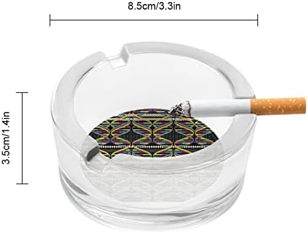 ДНК Спирала Стъклен Пепелник Кръг Цигара в Пепелника на Притежателя Калъф За Домашния Офис Вътрешна Декорация