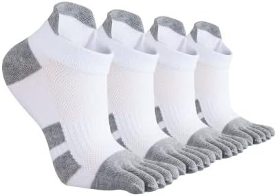 Чорапи с пръсти ss soxsense за Мъже И Жени, Памучни Чорапи за бягане с пет пръста Премиум-клас, Леки 4 Двойки (Размер