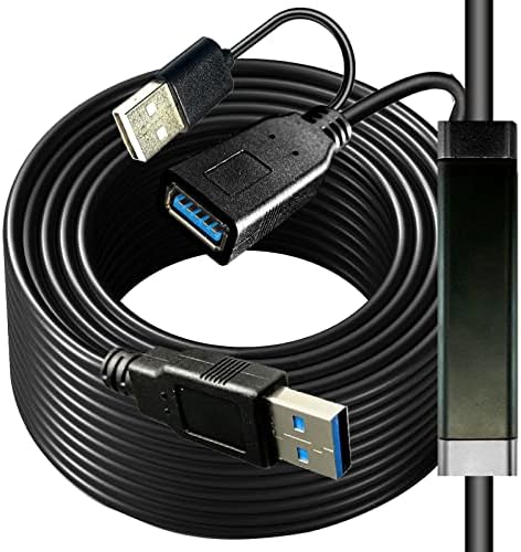 Удължител за USB 40 фута, удължителен кабел USB 3.0 (мъж към жена), удължителен кабел USB 3.0 е обратно Съвместим
