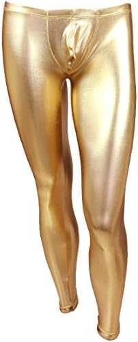 YiZYiF Модерен Мъжки Панталони от Изкуствена кожа PVC За Танци в Нощен Клуб, Тънки и Дълги Панталони