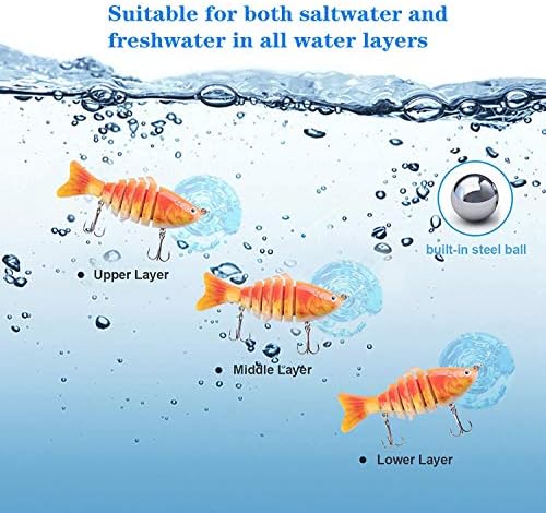 Новата Опаковка от 5 Риболовни Примамки Crankbait Многосуставчатая Swimbait 7 Сегментная Реалистична Имитация на Гольяна Костур Потъването за Морската Прясна Вода Topwater