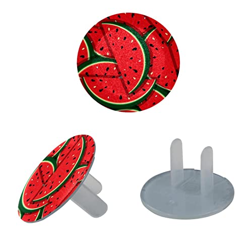 Капачки за контакти Fresh Slices of Red Watermelon 12 Бр. - Защитни капачки за контакти, за деца – Здрави и устойчиви – Лесно