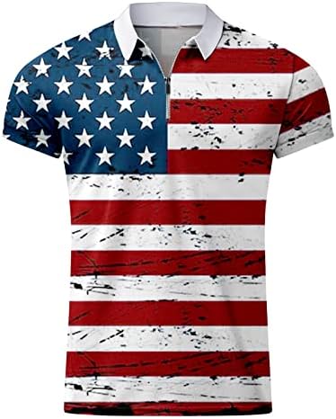 По-големи Размери, Мъжки Ризи с къси ръкави, 4 юли, Патриотични Фланелки с Къси Ръкави, 3D Щампи на Американското,