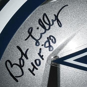 Каска Далас Каубойс Mini Speed с автограф На Лили - Ръчно подпис и удостоверяване на JSA