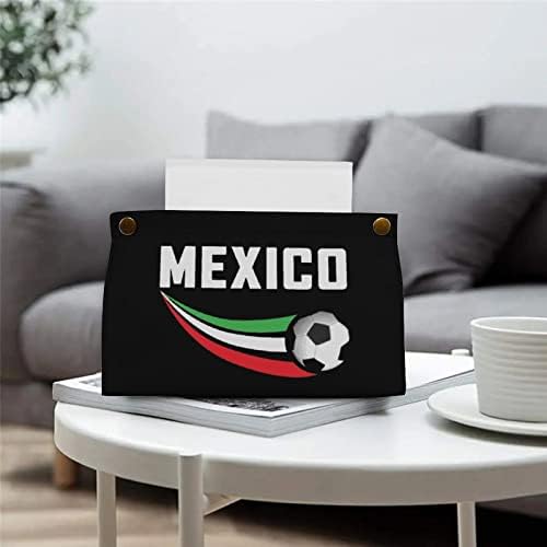 Знаме на Мексико Футболна Кутия За Салфетки Органайзер на Капака За Хартия За Лице Калъф Притежателя Диспенсер