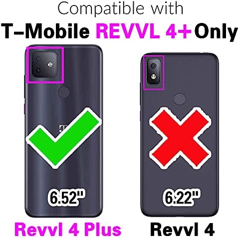 WWAAYSSXA е Съвместим с T-Mobile Revvl 4 Plus, една Чанта-портфейл, Каишка за китката, Кожен Флип-Държач за карти, Стойка, Калъф за мобилен телефон Tmobile Revel 4 + T Mobile Revvl4 + TCL Revell Four + 4Plus
