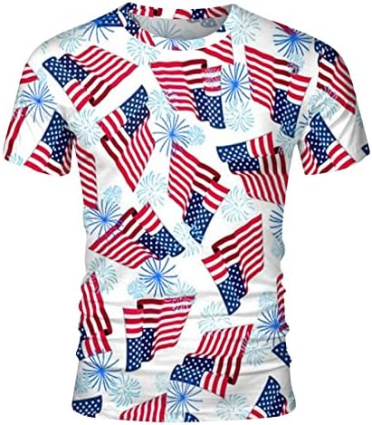 Летни Мъжки Ризи с Флага на Деня на Независимостта, Пролетно-Летни Спортни Ризи за Почивка, Удобни Блузи с Дълъг Ръкав за