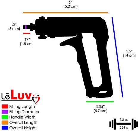 LeLuv Maxi и Защитени Калибър Черно Помпа за уголемяване на Пениса за Мъжете с Дължина 9 см x Диаметър на цилиндъра