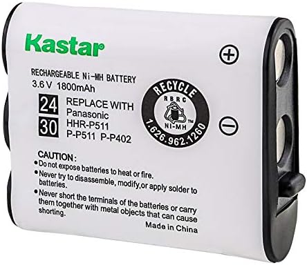 Смяна на батерията на безжичен телефон Kastar за безжичен телефон Panasonic KX-TG2740 KX-TG2750 KX-TG2770 и Panasonic