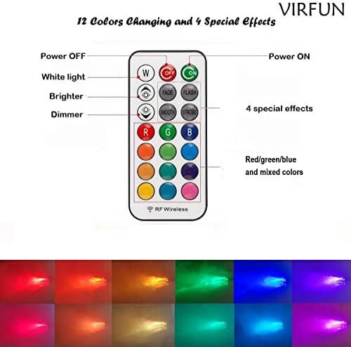 Противотуманная машина, 6 led Лампи с ефект на 12 цвята, Пушек Машина VIRFUN с wi-fi дистанционно управление